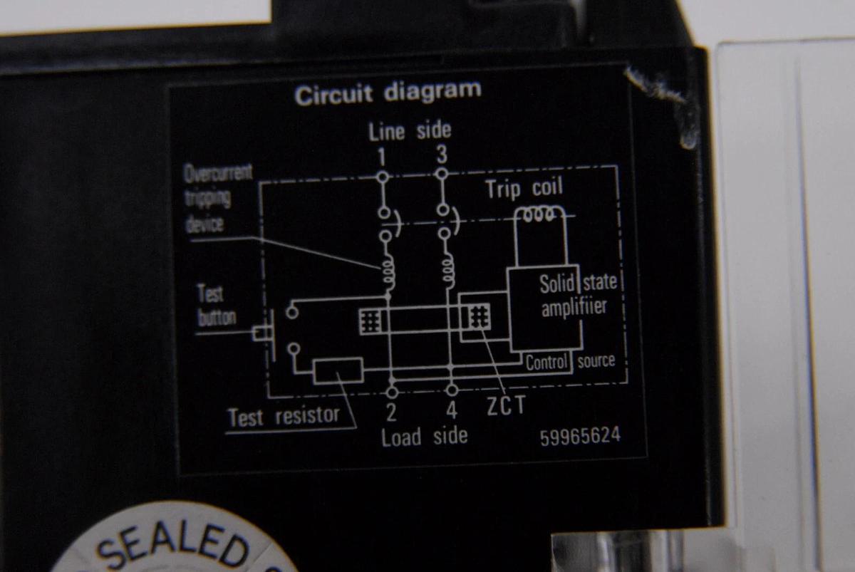 Used Fuji EG52F 2P 50A 30mA Earth Leakage Circuit Breaker