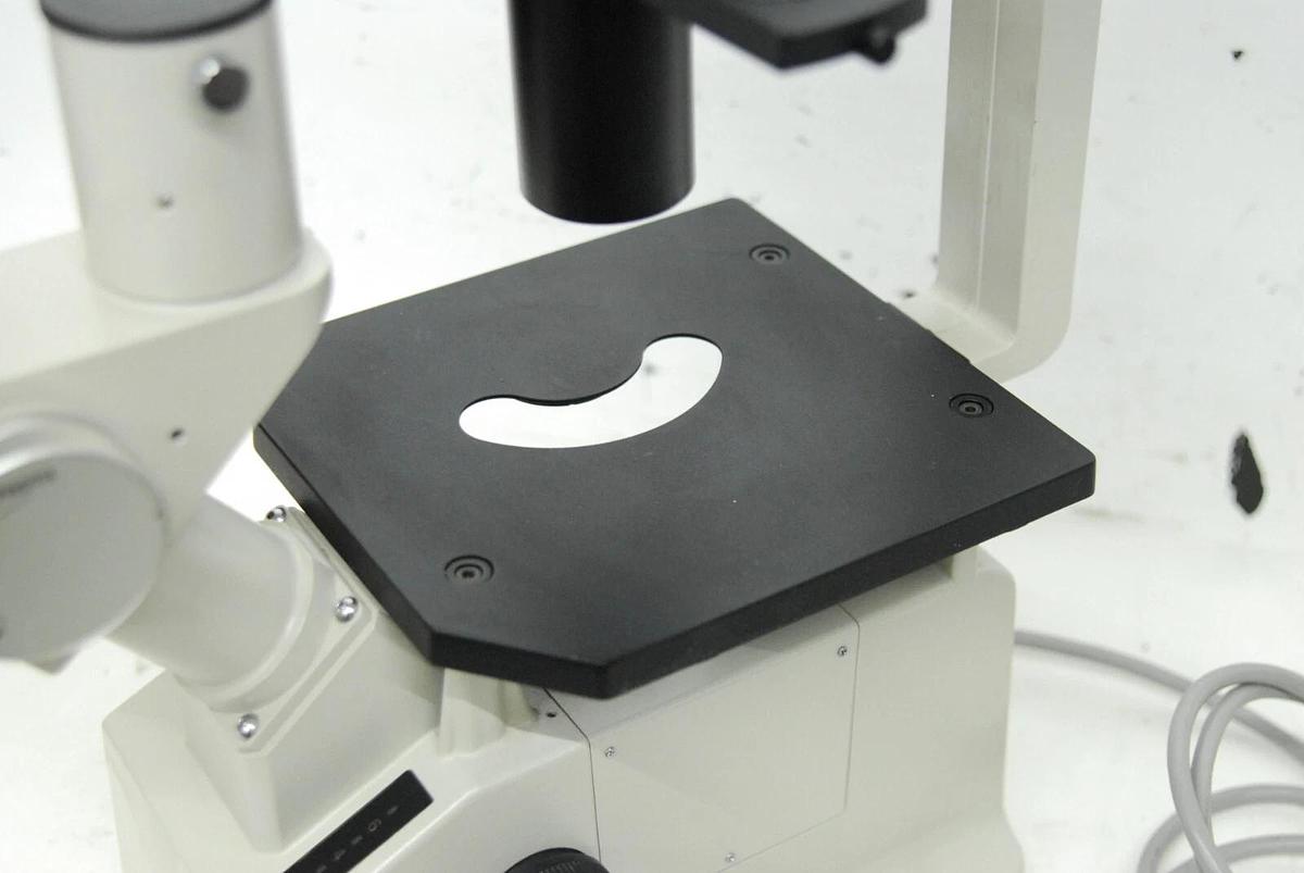 Used Nikon TMS- F Inverted Trinocular Microscope W/ 4x Objective - Read Description