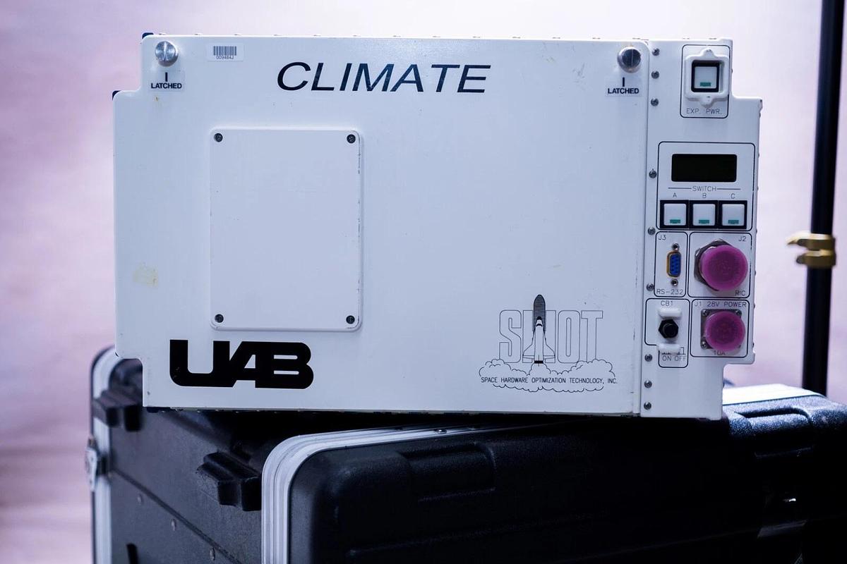 Used ISS Space Hardware from 1999 UAB/SHOUT Climate Single Locker Payload Prototype