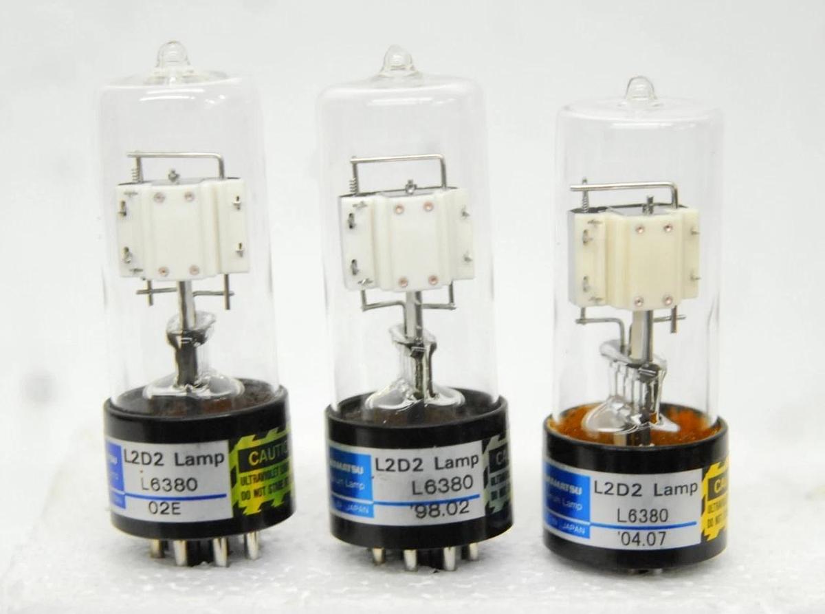 Used Hamamatsu L2D2 Deuterium Lamp L6380 (Shimadzu 062-65055-05) - Lot of 3