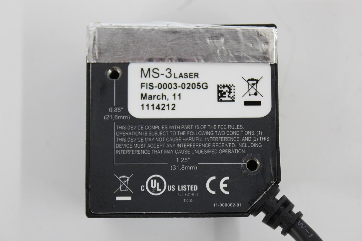 Used Microscan MS-3 Laser Barcode Scanner Fixed Mount 5VDC