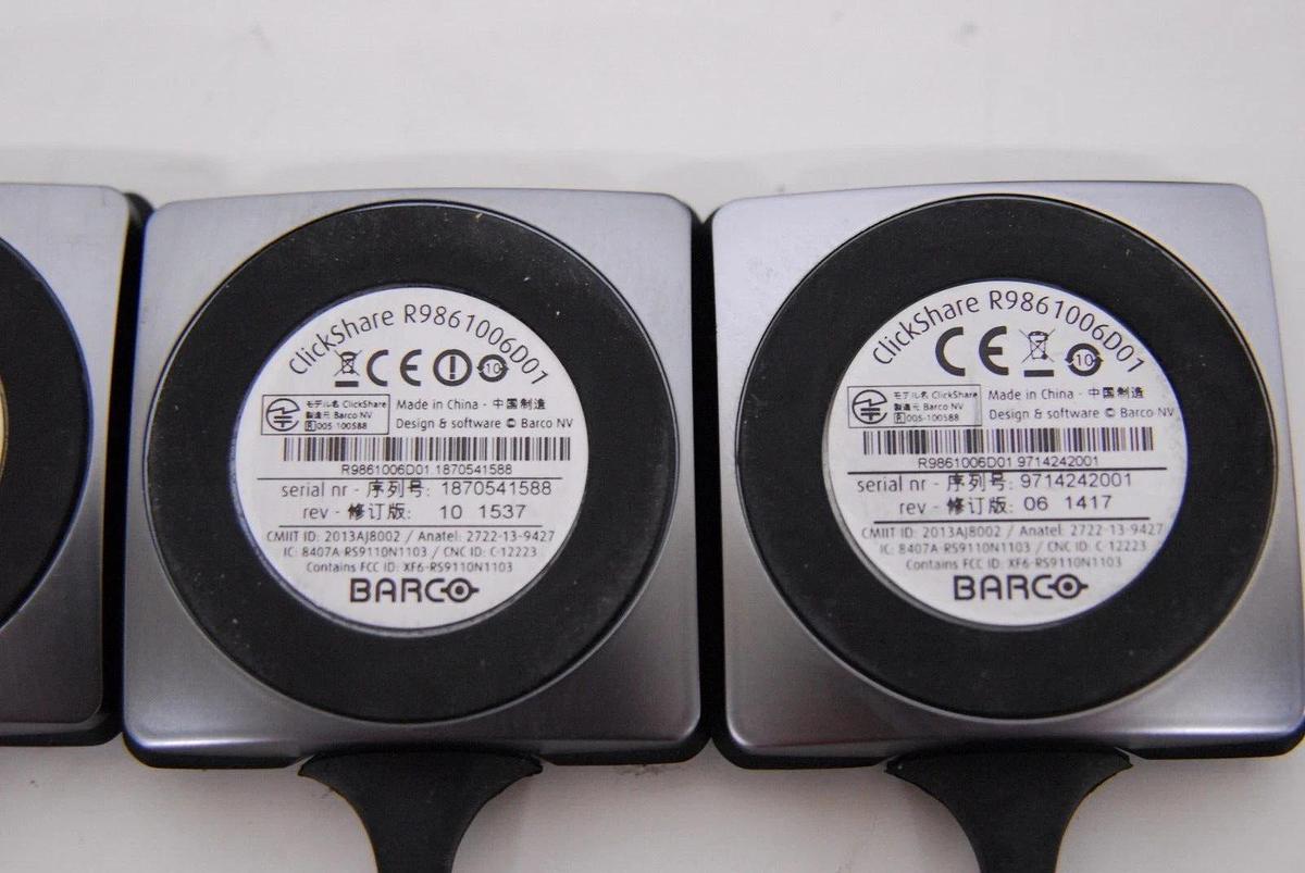 Used Barco ClickShare CSE-200 R9861520 W/ 4 Buttons, Button Holder - Read Description