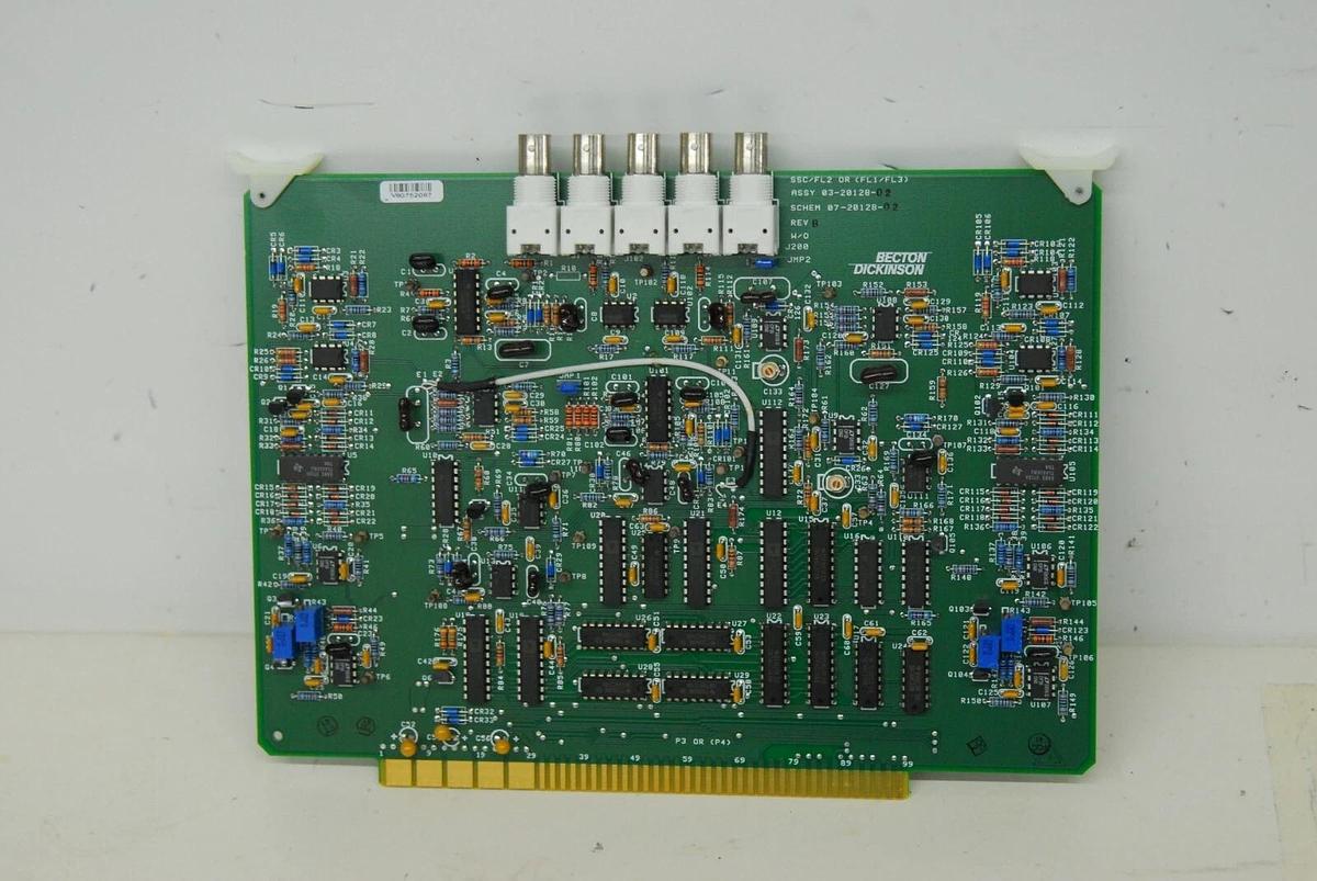 Used Becton Dickinson SSC/FL2 FL1/FL3 03-20128-02 REV: B Board (FACSCalibur)