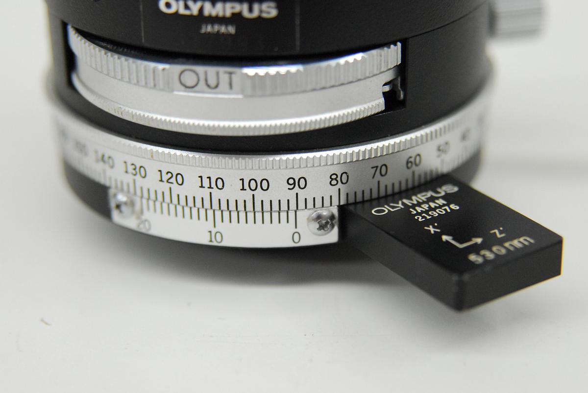 Used Olympus BH2-PA Microscope Polarizing Intermediate Attachment W/ 530nm Wave Plate