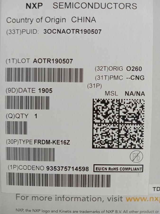 Used NXP FRDM-KE16Z MCU Freedom Development Board