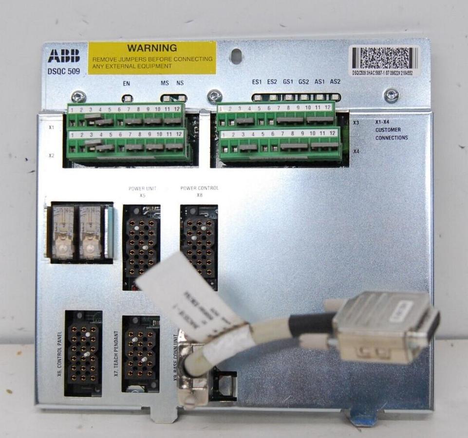 Used ABB DSQC 509 3HAC5687-1 Base Panel Connection Unit W/ 3HAC5518-1 Cable