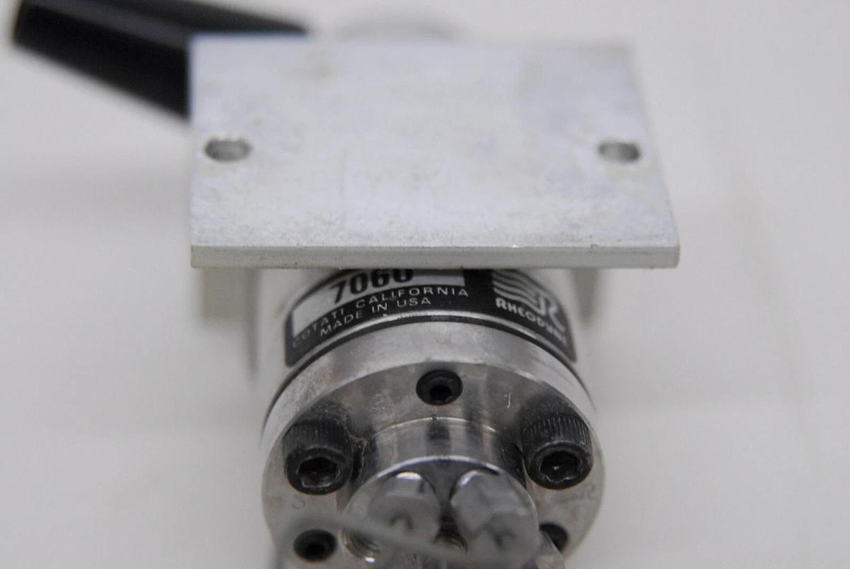 Used Rheodyne 7060 7-Port 6-Position Selection Valve W/ Mount