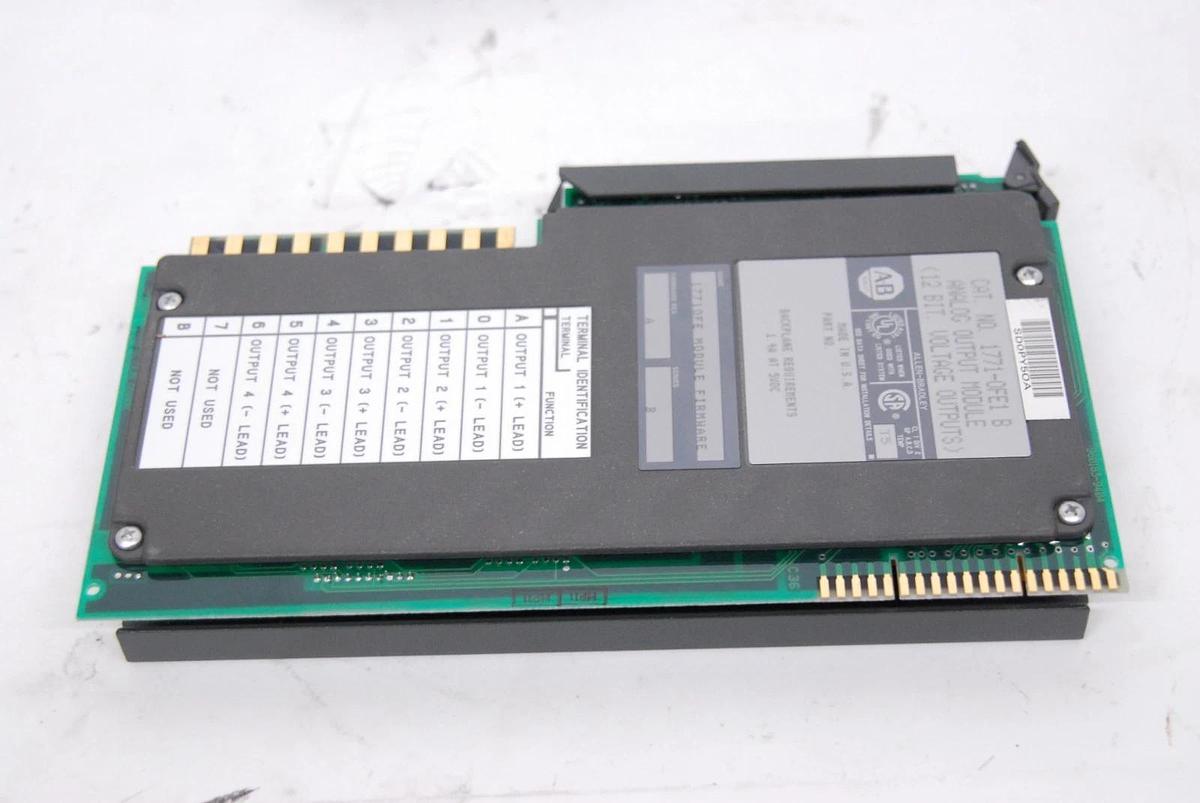 Used Allen-Bradley 1771-OFE1 B Analog Output Module (12 Bit) /W 1771-WC Wiring Arm