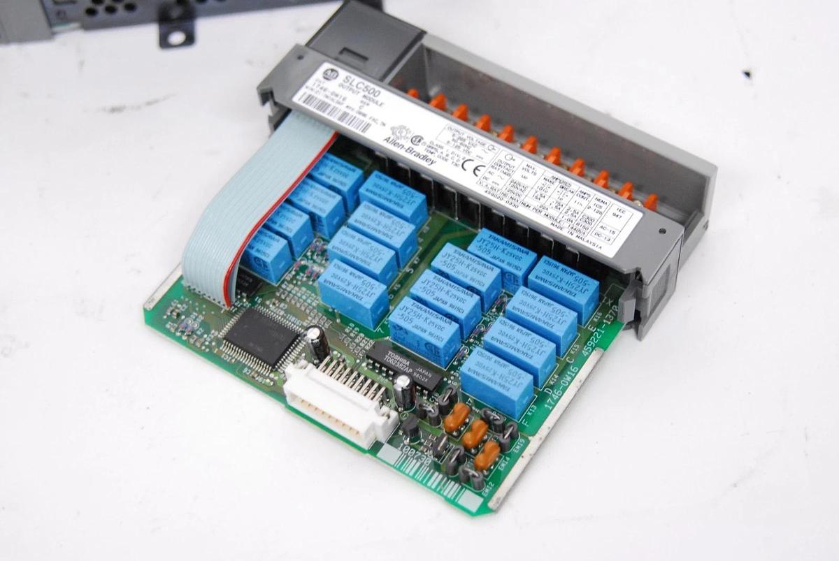 Used AB SLC 500 1746-A4 4-Slot Rack, 1747-L511 CPU, 1746-IA16, 1746-OW16, 1746-P1