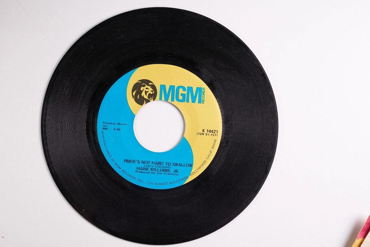 Used Hank Williams Jr. 45 Record Lot of 6