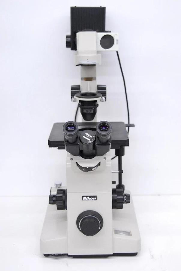 Used Nikon Diaphot Inverted Microscope W/ 4x Objective/Achr 0.15 Condenser/Eyepieces