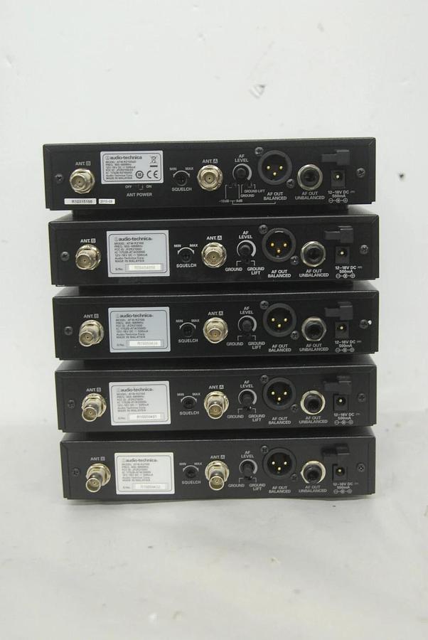 Used Audio-Technica ATW-R2100 UHF Receivers 655-680MHz - No US Usage - Lot of 5