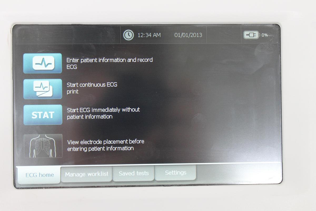 Used Welch Allyn REF 901049 Electrocardiograph EKG w/ Manual, Accessories, Leads