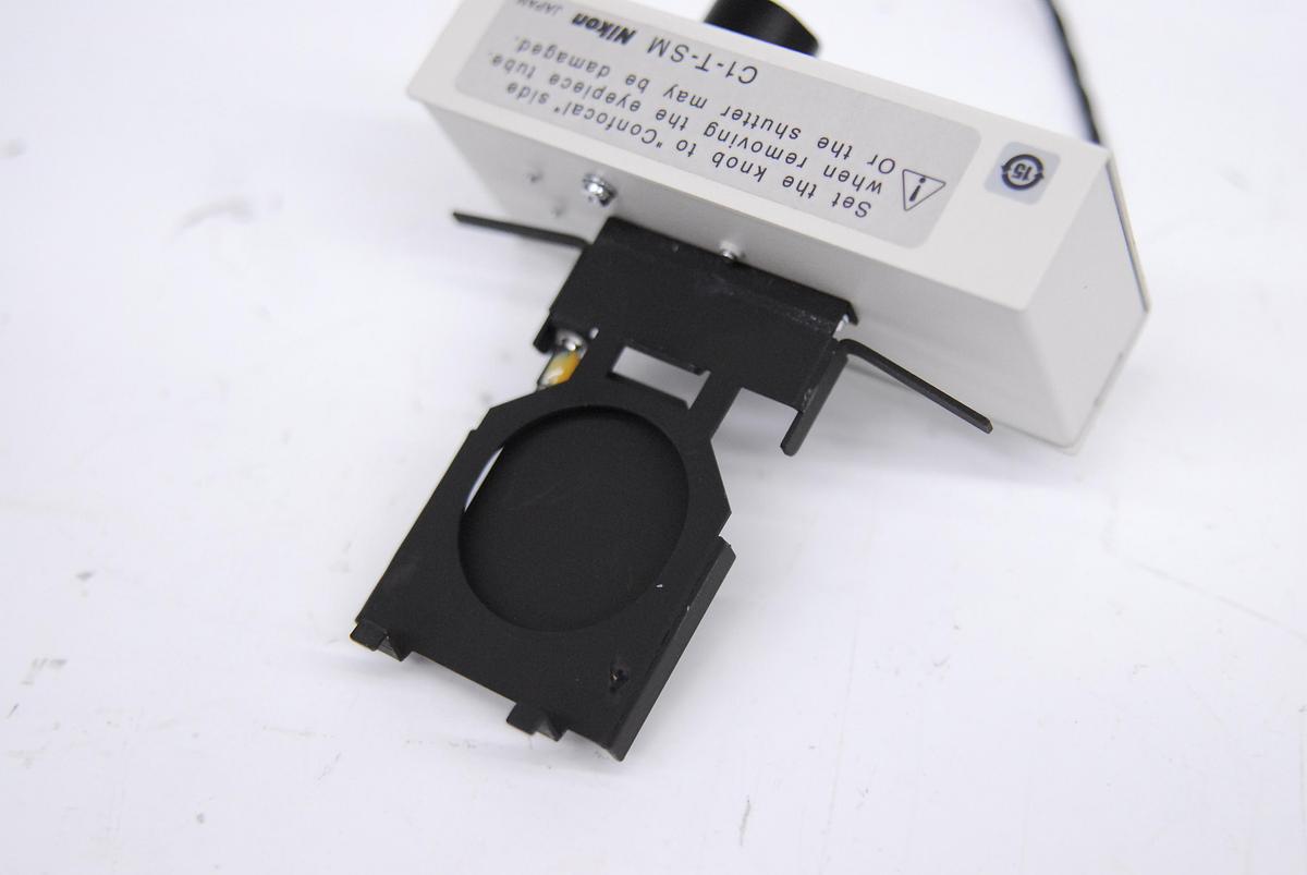 Used Nikon C1-T-SM D-Eclipse Confocal Microscope Laser Safety Shutter w/ Pillar Interlock Switch