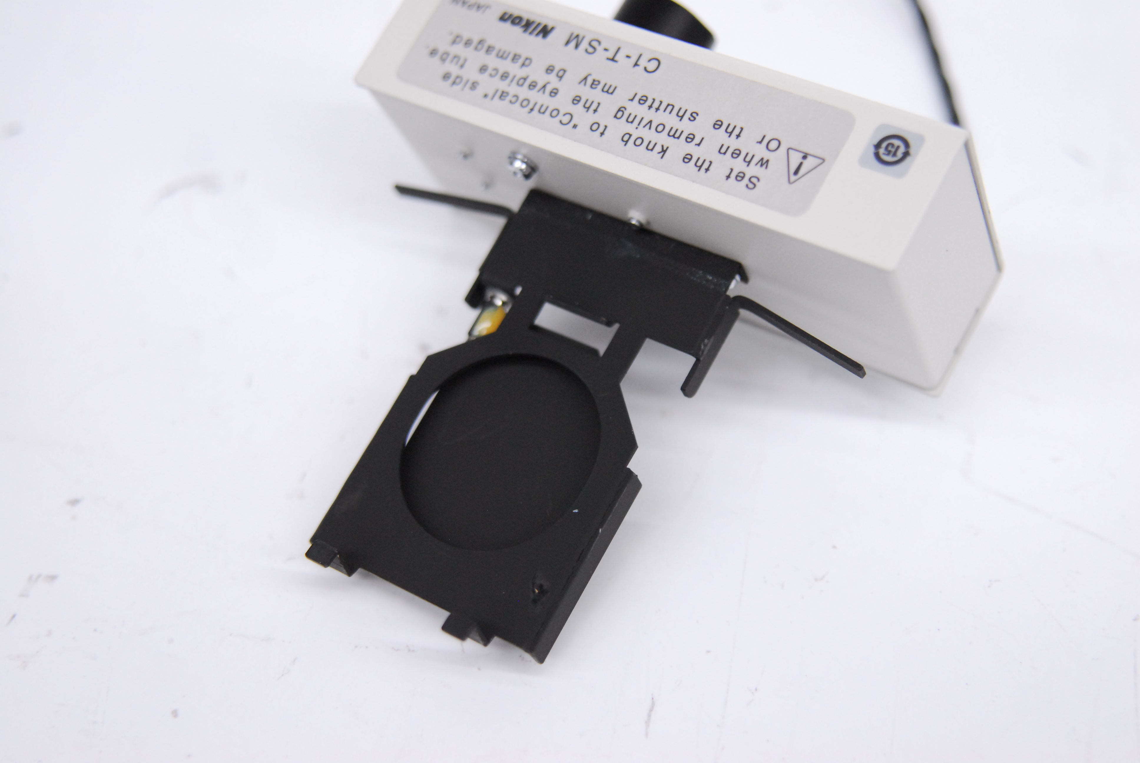 Used Nikon C1-T-SM D-Eclipse Confocal Microscope Laser Safety Shutter w/ Pillar Interlock Switch