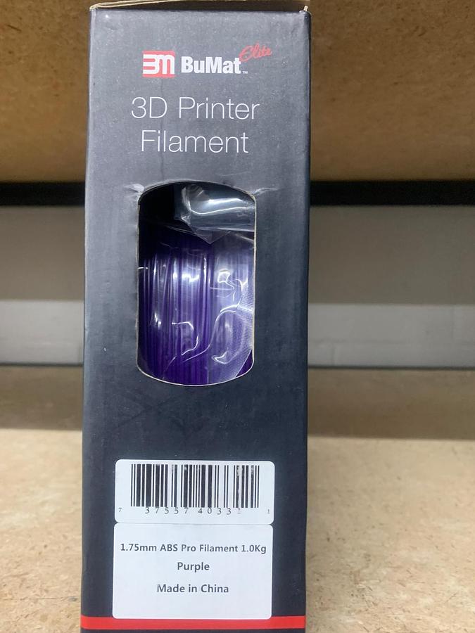 Used BuMat Elite 1.75mm ABS Pro Filament (1.0 kg, Purple)