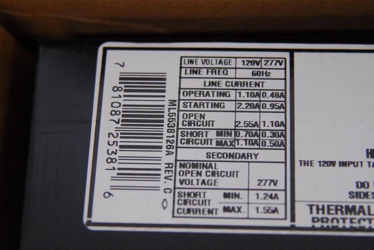 Philips 72C5381NP001 Advance Metal Halide Fcan Ballast 120/277V 100W