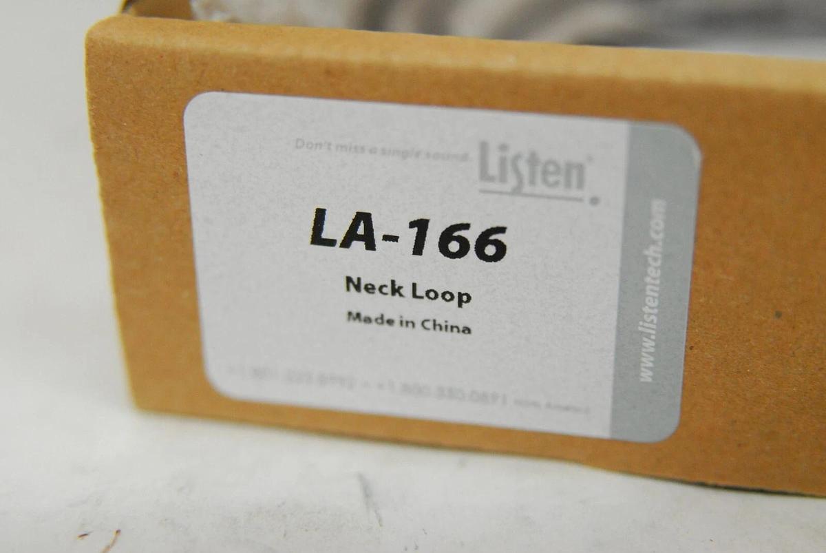Used New Listen Technologies LA-166 Neck Loop (Telecoil Hearing Aids, Hands-Free)