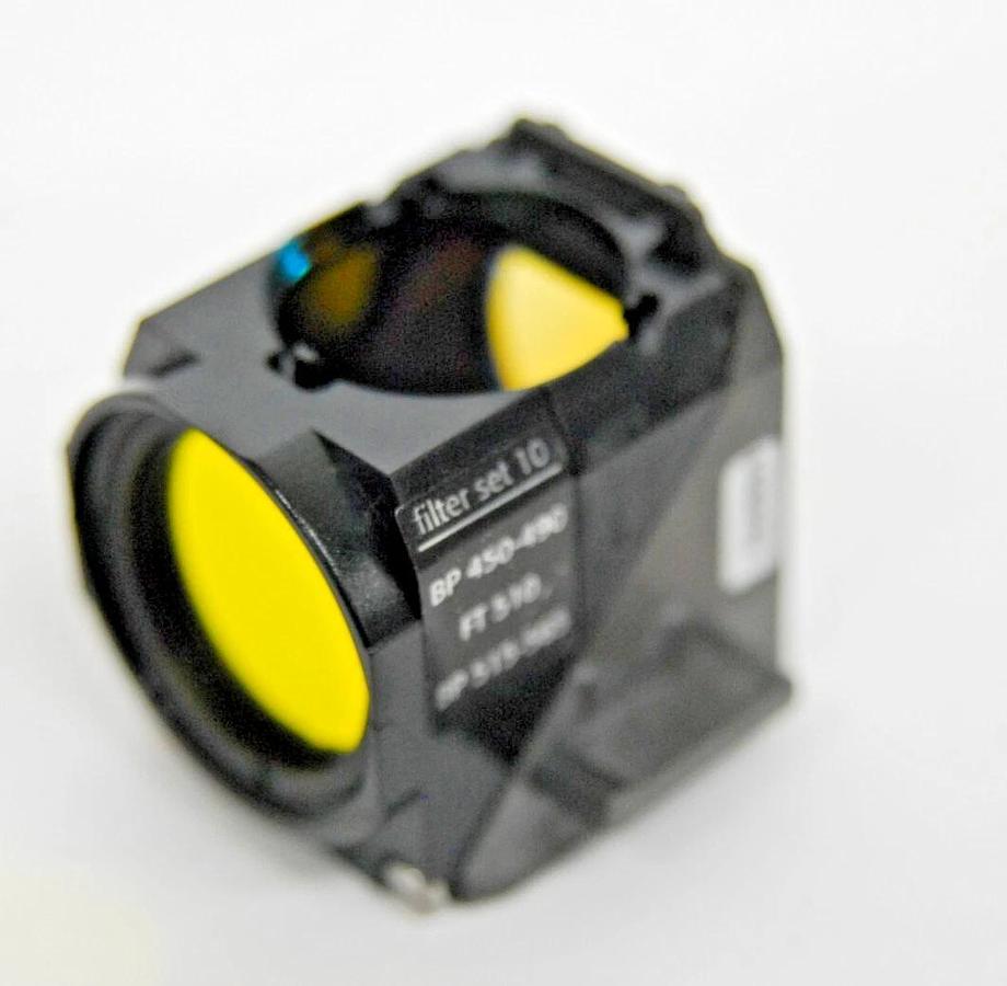 Used Zeiss 424931 Filter Cube Set 10 (BP 450-490, FT 510, LP 515-565) - Axiovert 200M