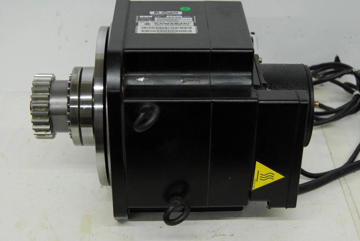 Used Kawasaki Sanyo Denki P80B22450LCX2A BL Super Servo Motor / 60490-1032RON Encoder