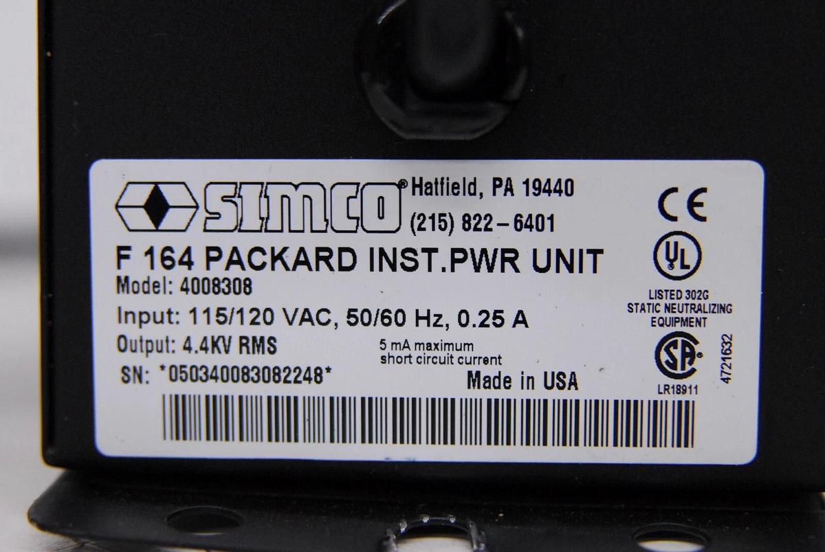 Used Simco Packard4008308 F 164 Instant Power Supply (4.4KV RMS)