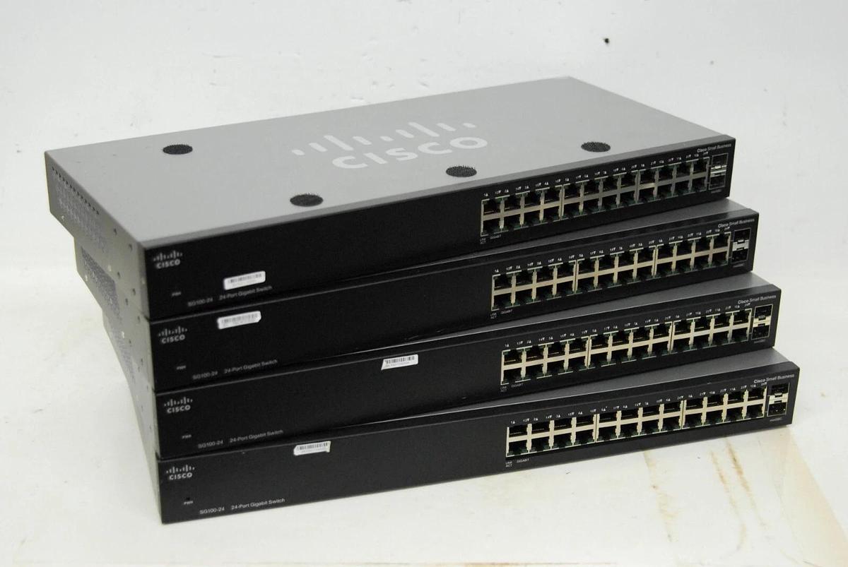 Used Cisco SG100-24 v2 24-Port Gigabit Switch Unmanaged
