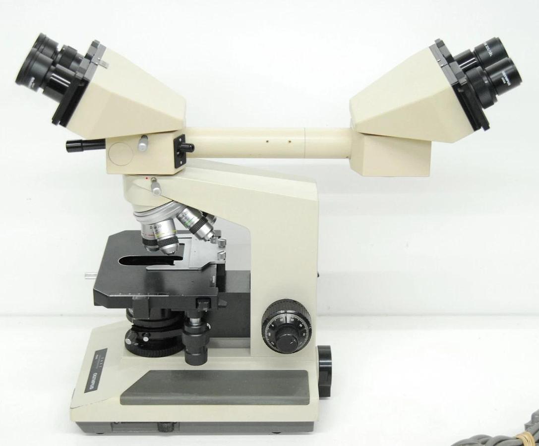 Used Olympus BH-2 BHUT Dual Viewing Teaching Microscope W/ D Plan Objectives