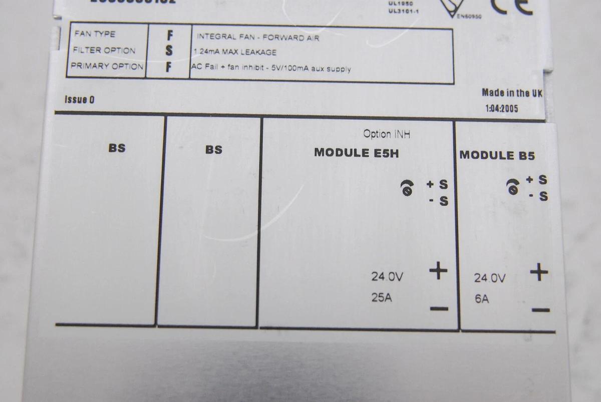 Used Lambda Vega 650 V600J6L Power Supply 24V 25A/6A (Modules E5H, B5)