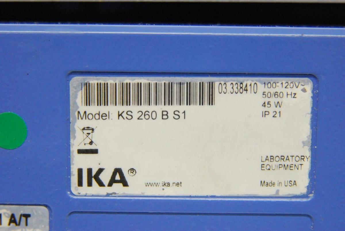 Used IKA KS 260 basic (KS 260 B S1) Orbital Shaker W/ AS 260.2 Fixing Clip Attachment