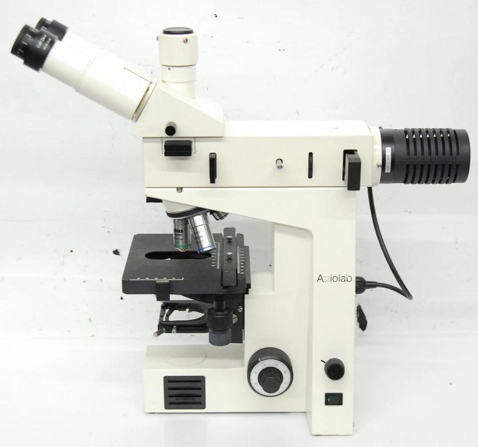 Used Zeiss Axiolab A Microscope W/ Reflective-Light Illuminator H, Epiplan Objectives