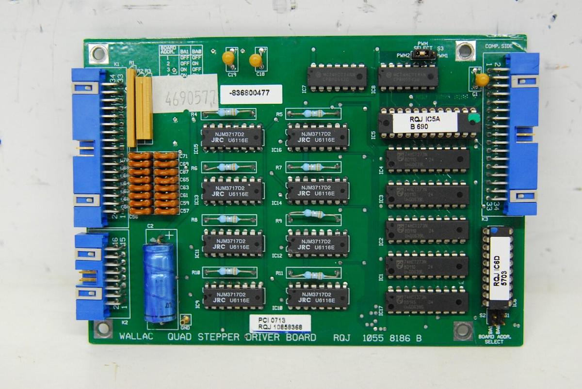 Used Wallac 1055 8186 B RQJ Quad Stepper Board