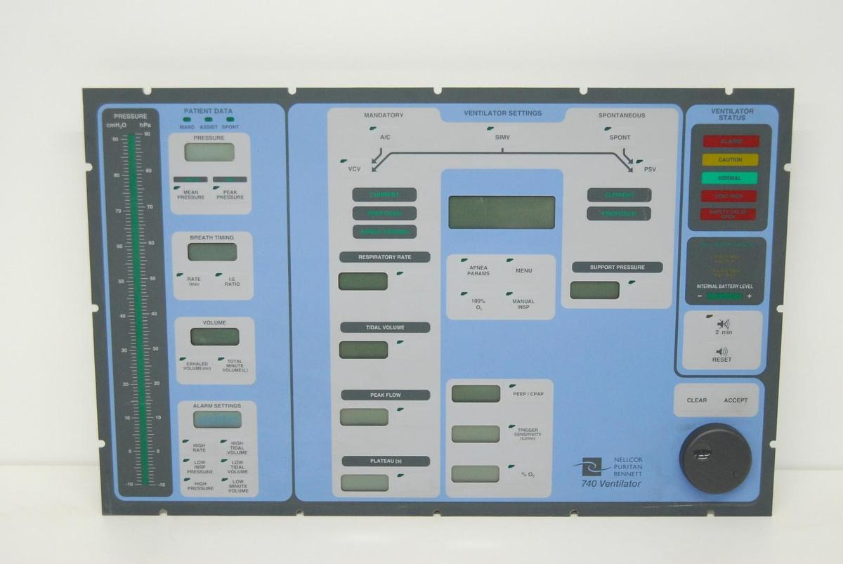 Used Puritan Bennett G-060182-00 User interface Panel W/ LCD Board  - 740 Ventilator