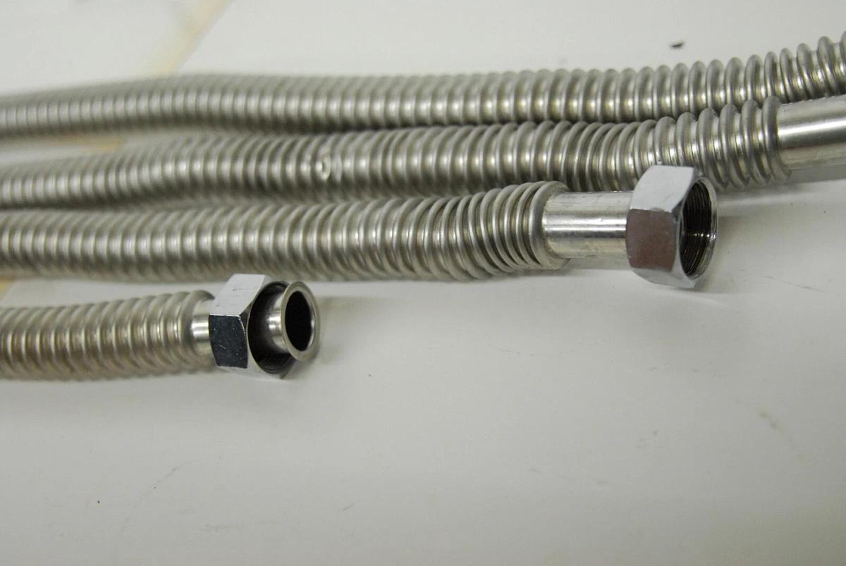 Used Metal Corrugated Flexible Vacuum Hose - Lot of 6