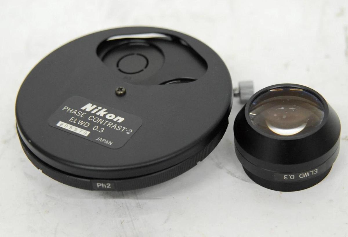 Used Nikon Phase Contrast-2 ELWD 0.3 Turret W/ Lens (Ph1,Ph2,Ph3,PhL) - Diaphot