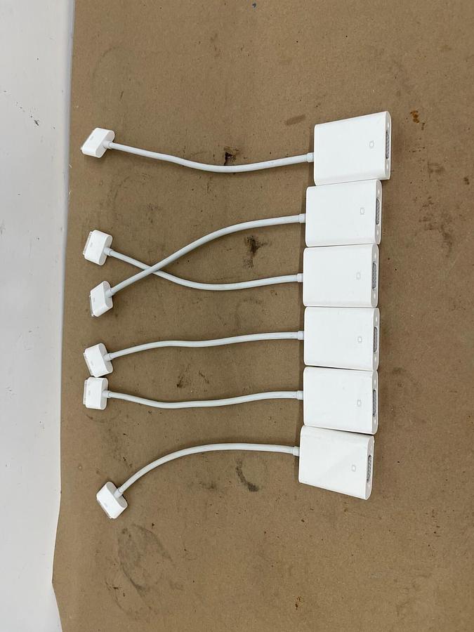 Used Apple 30-pin to VGA Adapter Cable A1368 For iPad, iPhone,iPod - Lot of 6