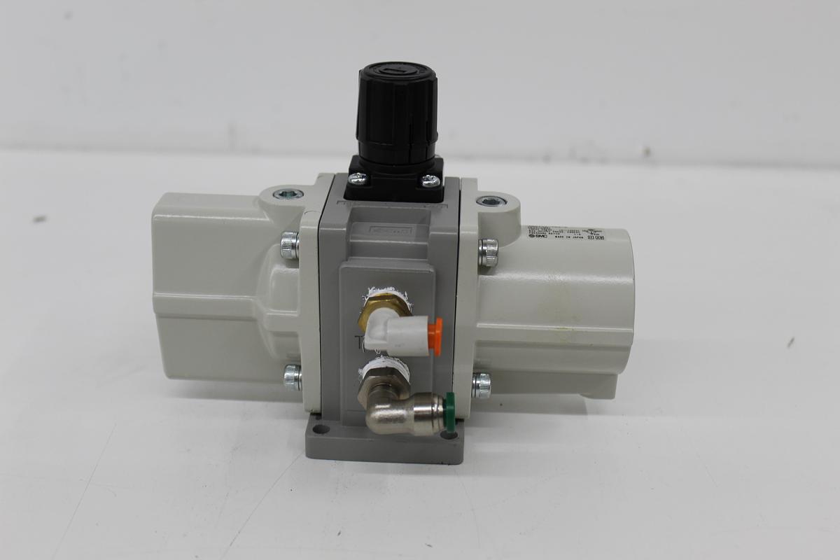 Used SMC VBA11A-T02-Z Pneumatic Air Pressure Booster Regulator 145 PSI In 290 PSI Out