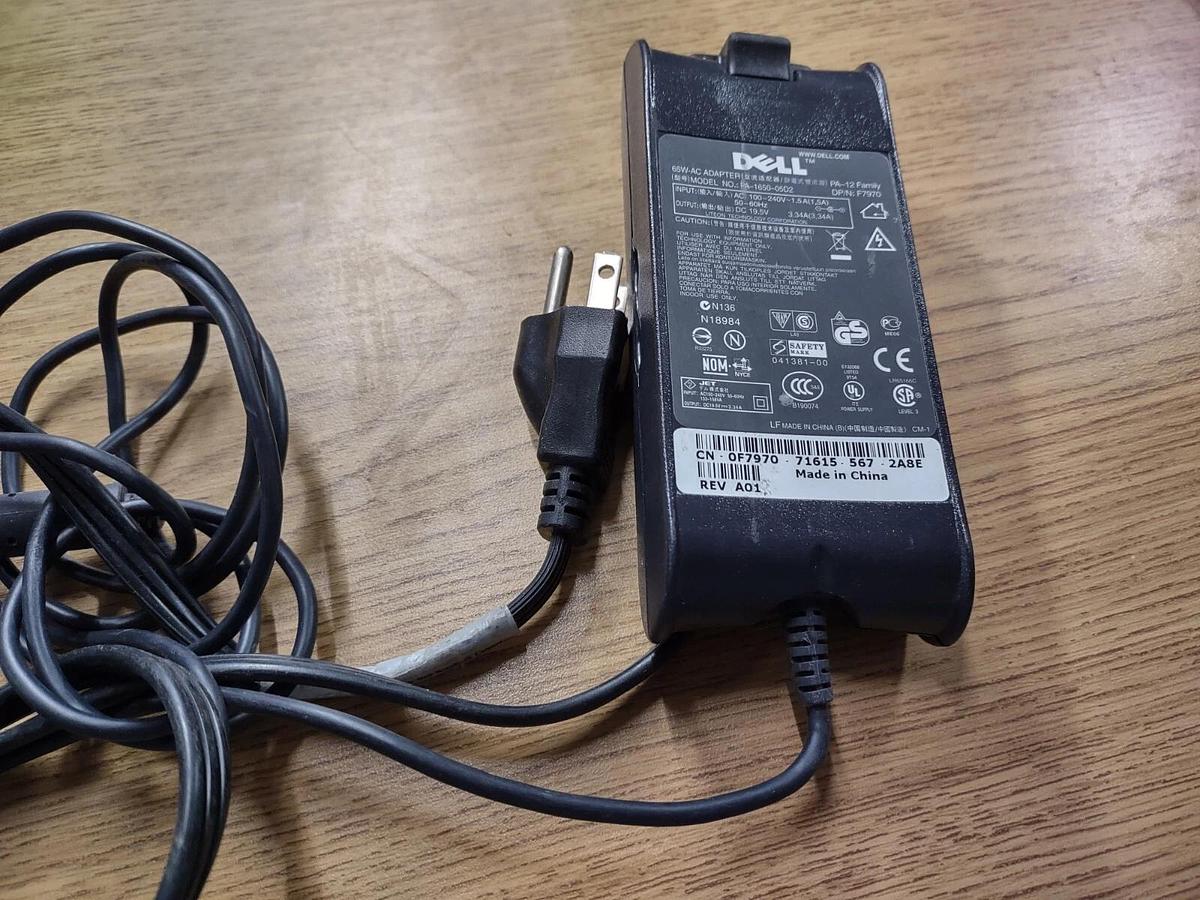 Used Dell Laptop Charger AC Adapter Power Supply ADP-65JB F8834 PA-12