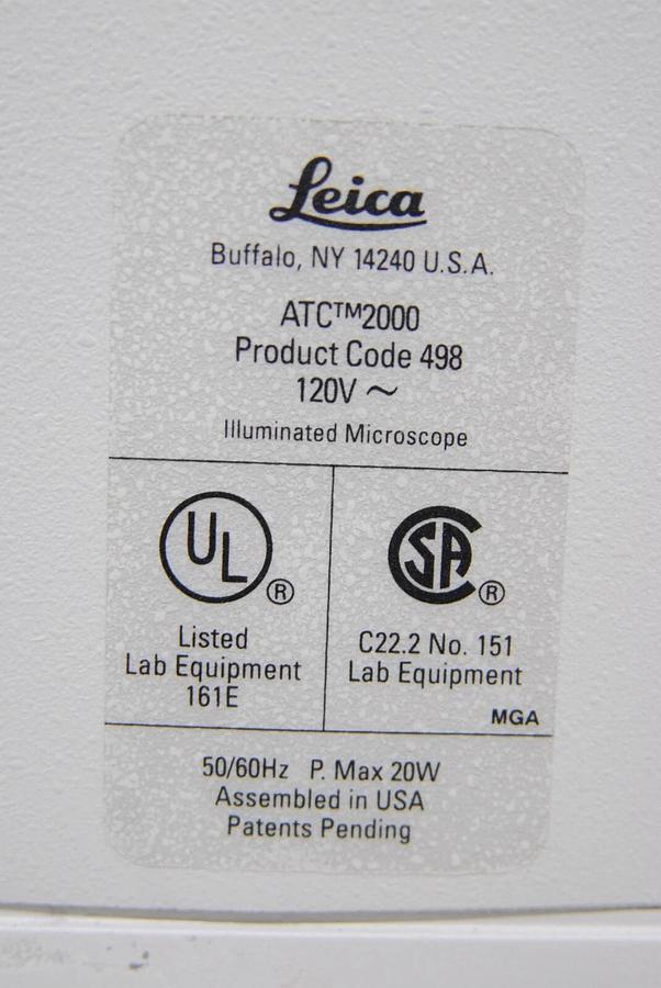 Used Leica ATC 2000 Microscope Body (498) W/ Stage