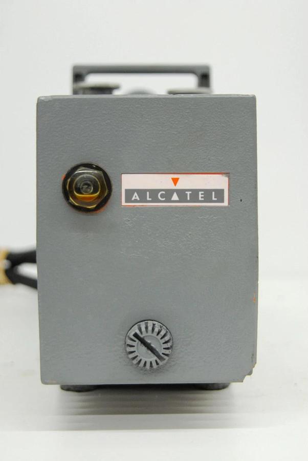 Used Alcatel 2008A Dual-Stage Rotary Vane Vacuum Pump W/ Oil Mist Filter EMF10