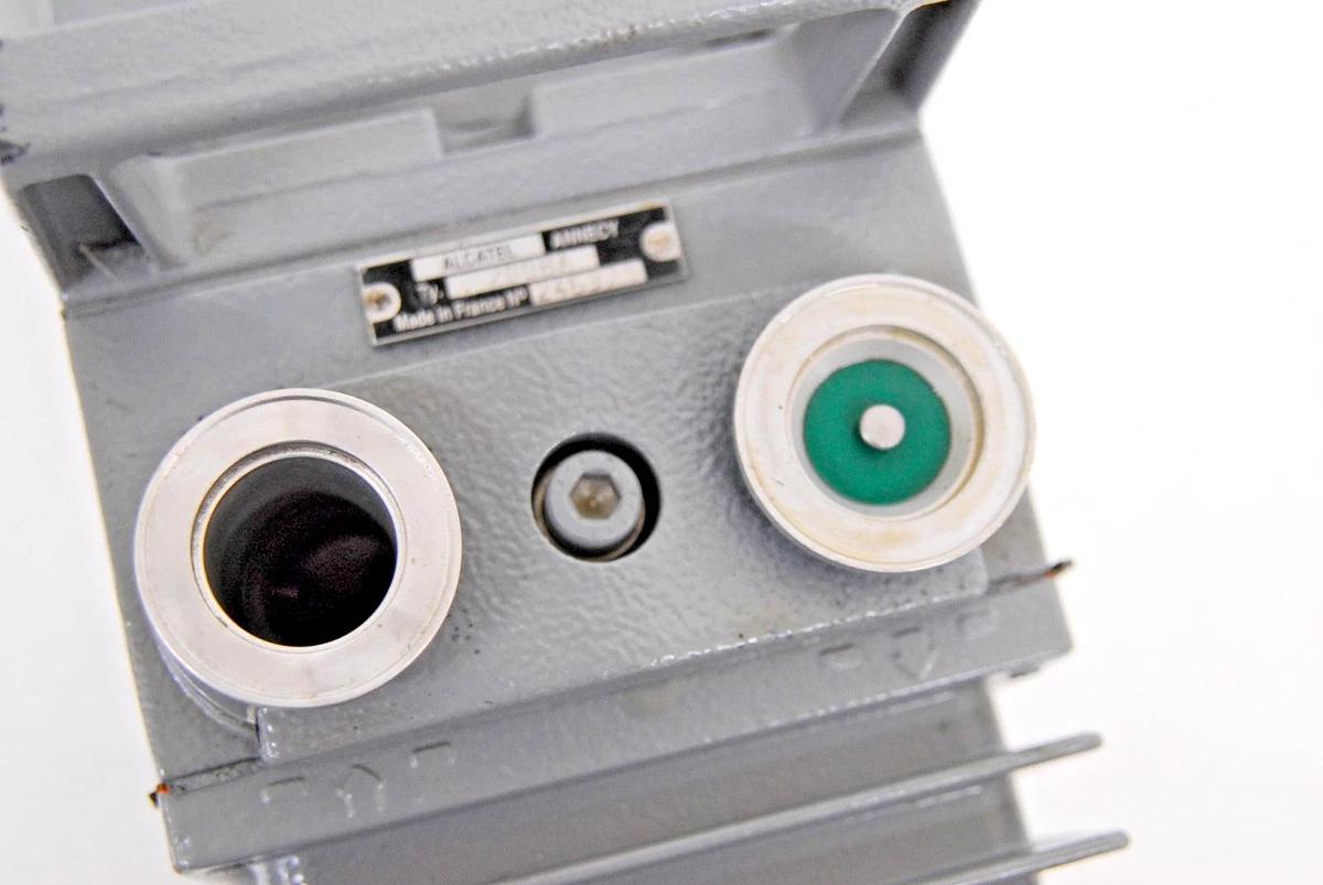 Used Alcatel 2008A Dual-Stage Rotary Vane Vacuum Pump W/ Oil Mist Filter EMF10