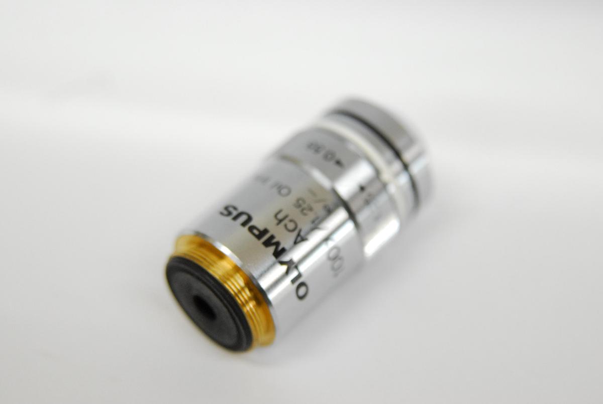 Used Olympus Ach 100x/1.25 Oil Iris ∞/- Infinity Microscope Objective