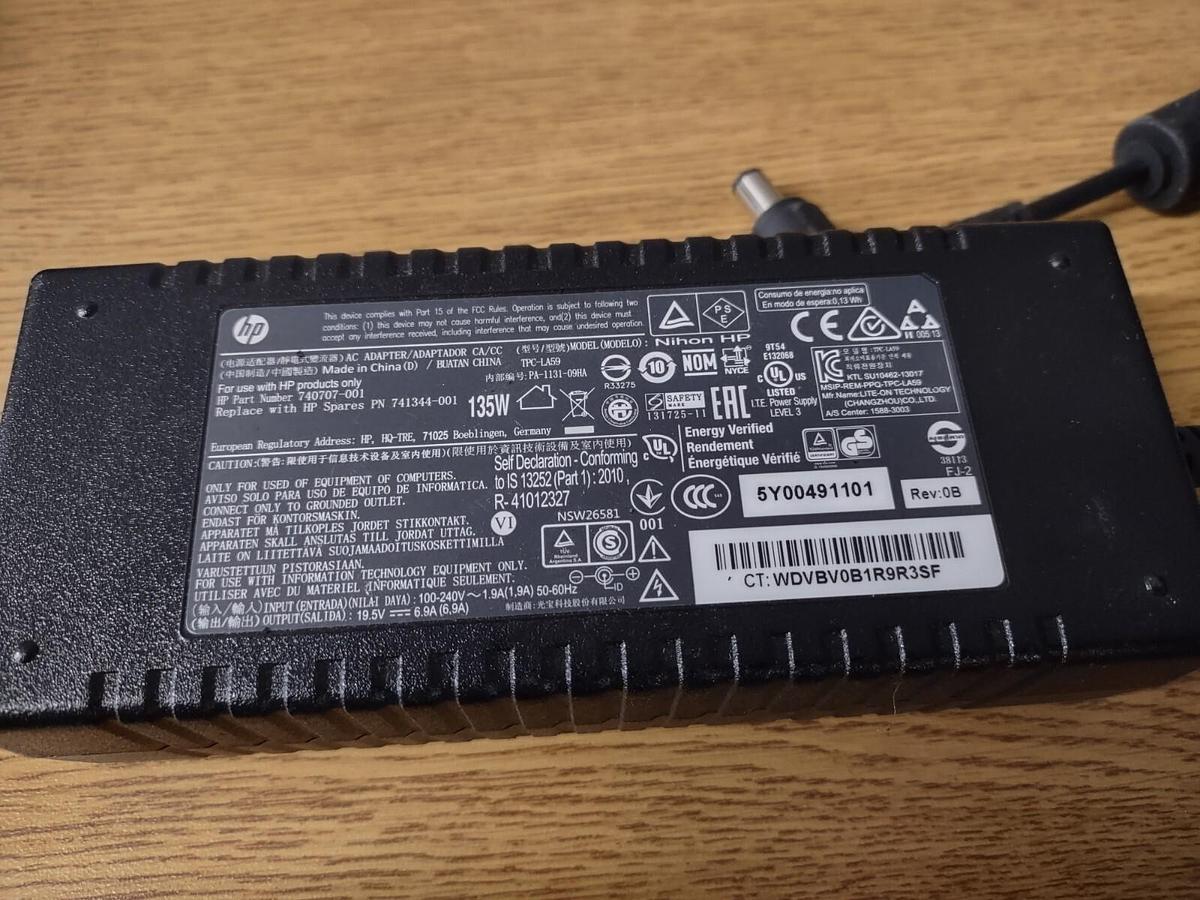 Used HP 740707-001 135W AC Adapter For HP