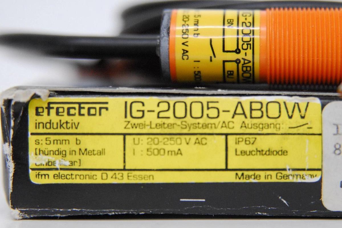 Used IFM IG-2005-ABOW Inductive Proximity Sensor