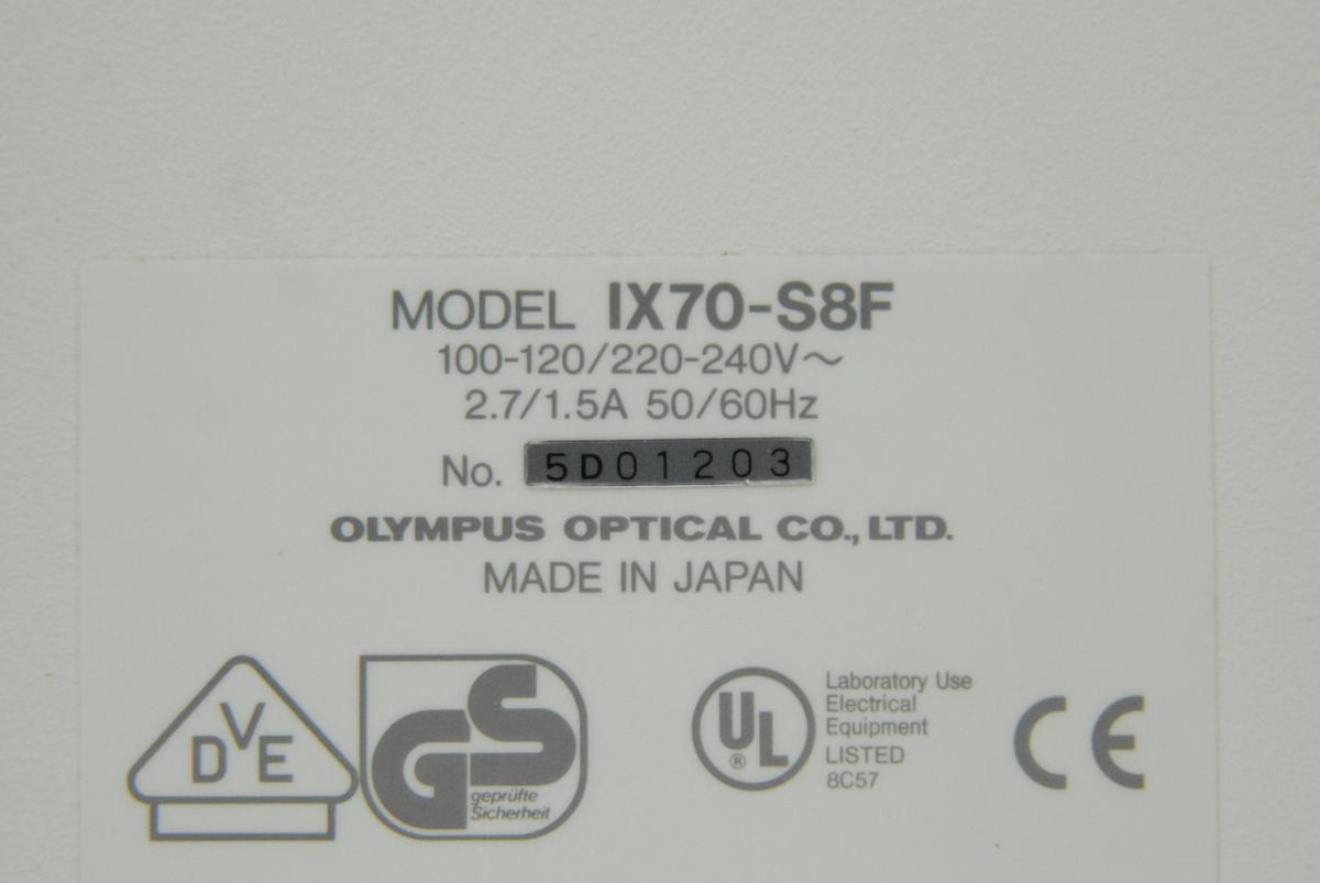 Used Olympus IX70 IX70-S8F2 Inverted Microscope Base - Working