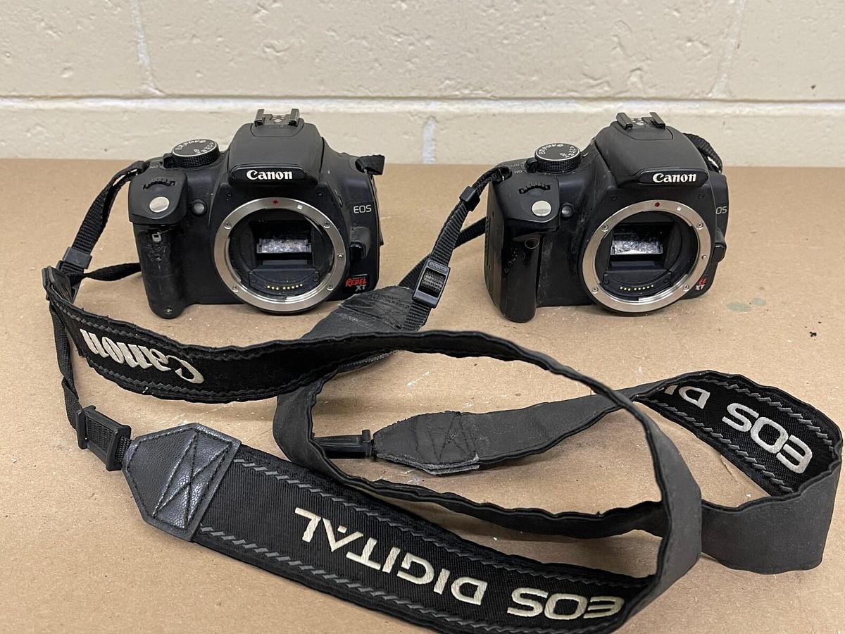 Used Canon EOS Digital Rebel XT DS126071 Camera Body -LOT of 2