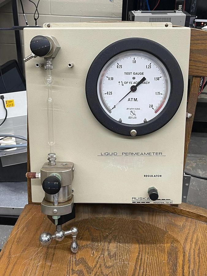 Used Ruska Cat. No. 1013-801 Liquid Permeameter w/ T15110 tube