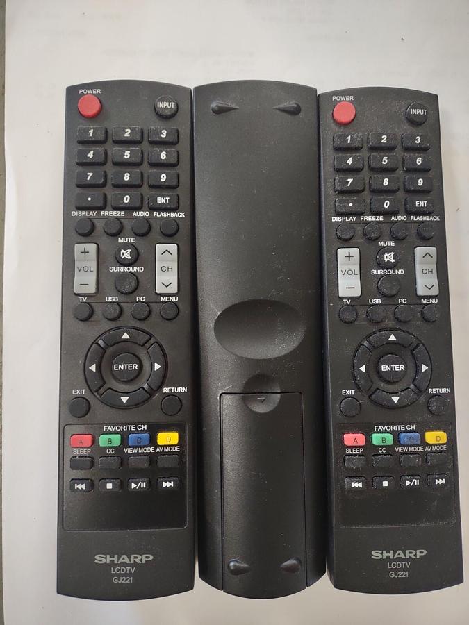 Used Original Sharp GJ221 LCD TV Remote Control - Tested Working