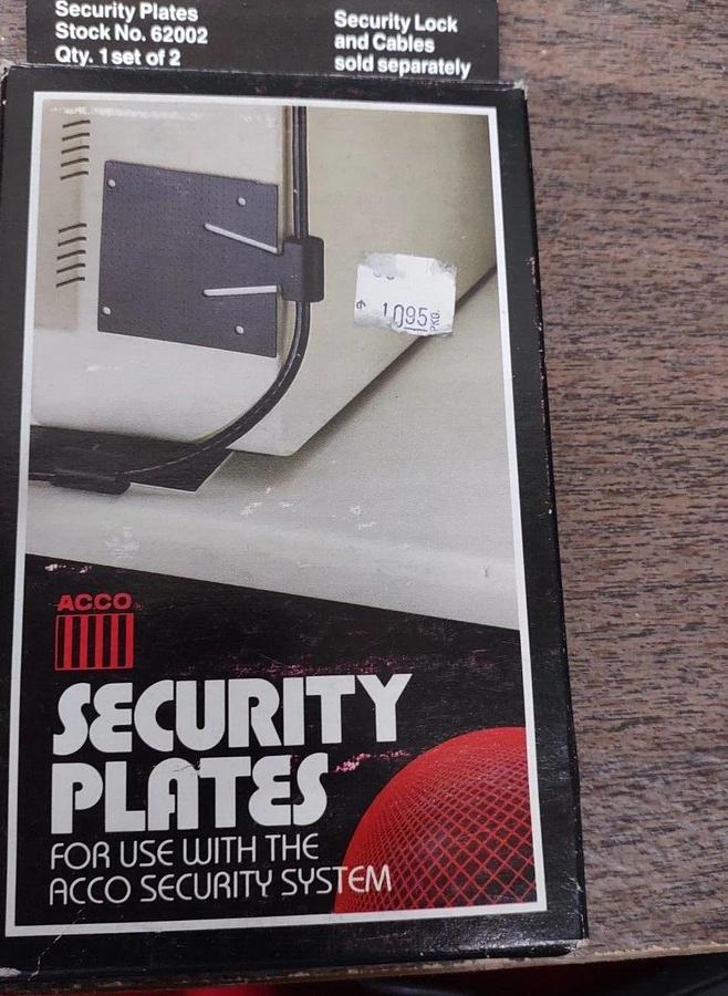 Used ACCO 62002 Security Plates-New
