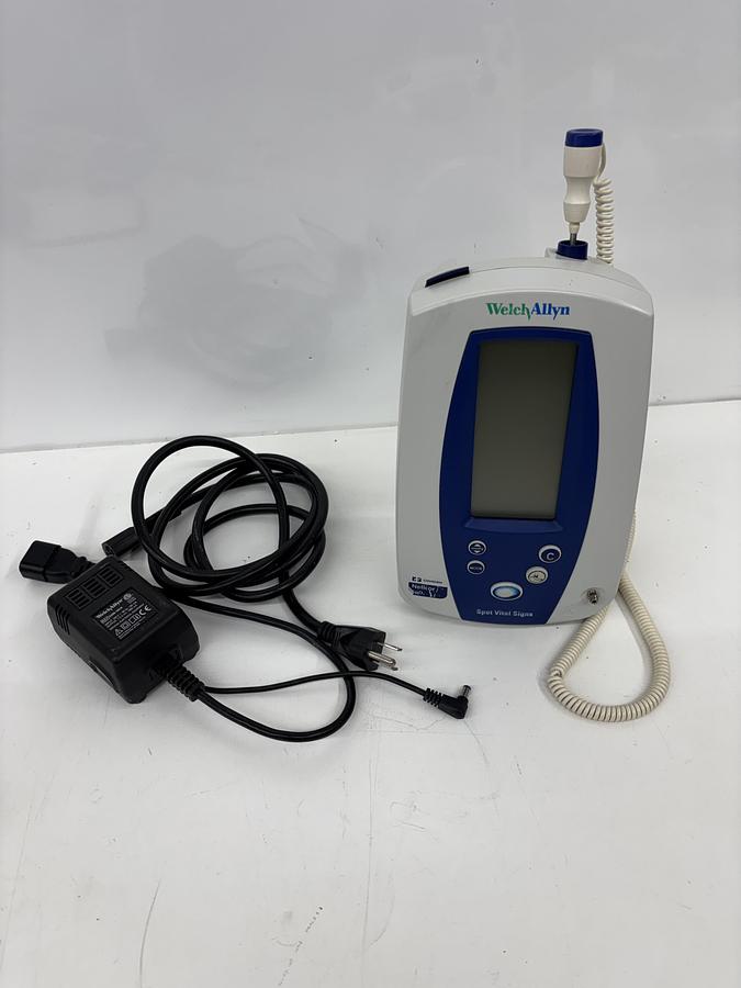 Used Welch Allyn 420 Spot Vital Monitor w/ Temp Probe + Power Supply