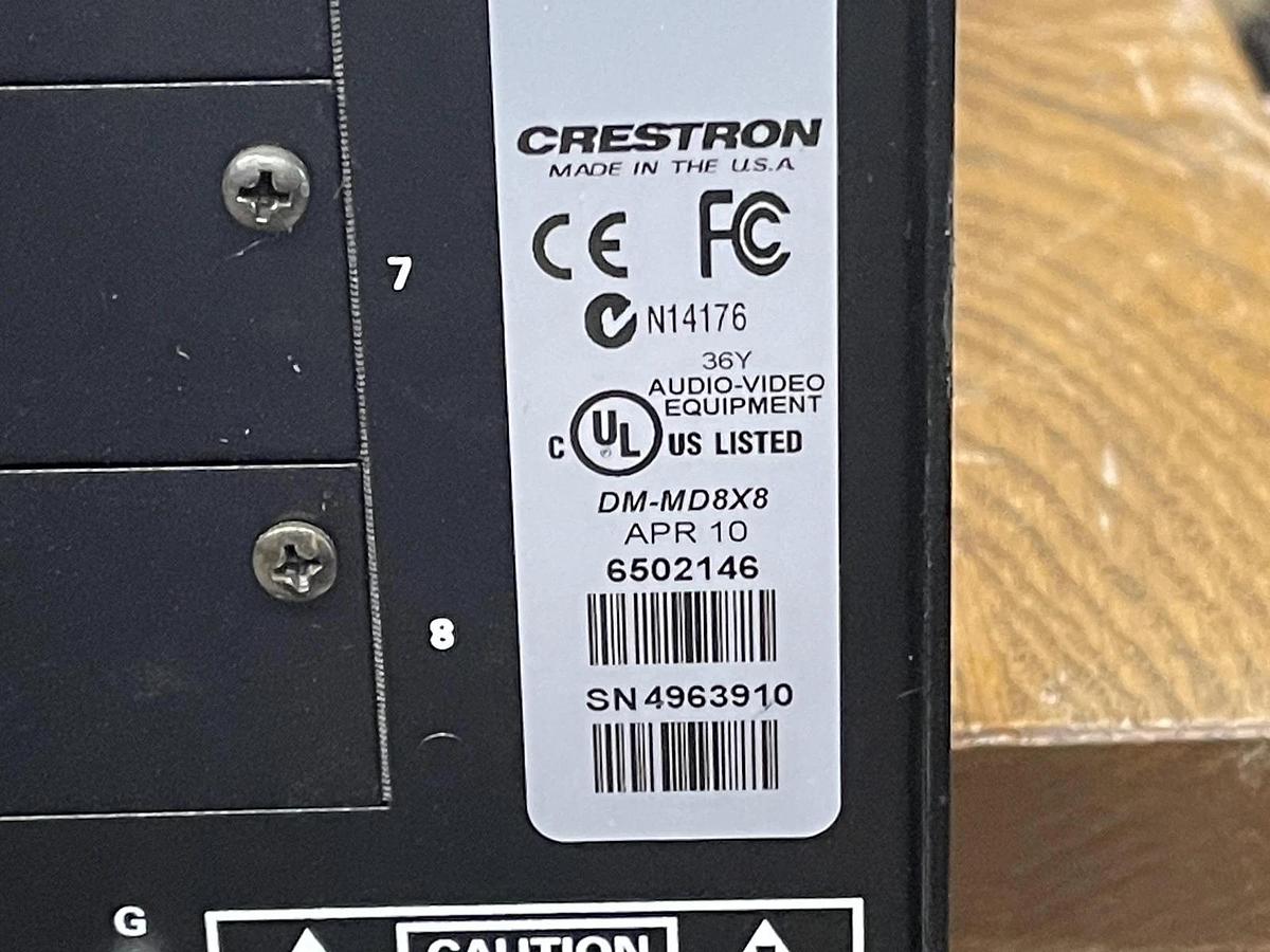Used Crestron DM-MD8X8 *No Input Cards*